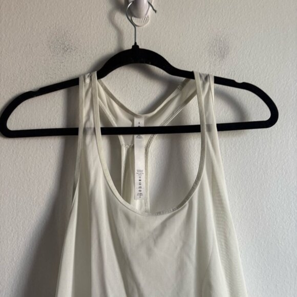 Lululemon Sz 8 White Mesh Racer Back Athletic Tank Top - Picture 2 of 7